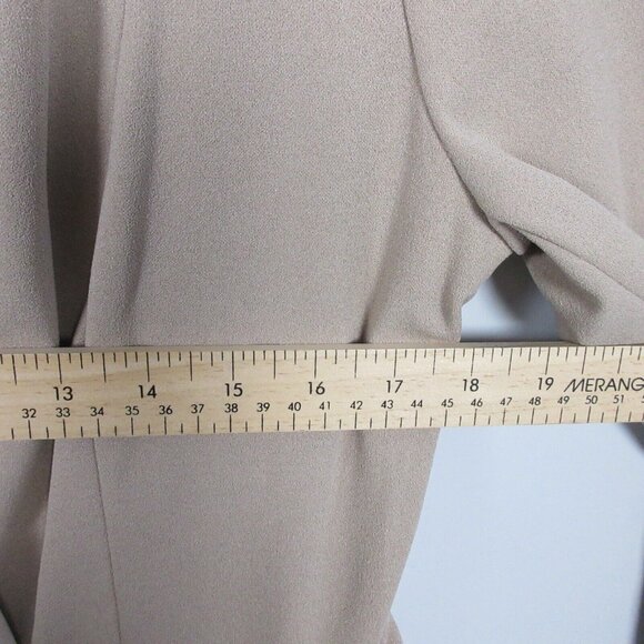 Tommy Hilfiger Knee-Length Wrap Dress Long Sleeve Belted Work Office 12 Tan 670 - Picture 11 of 11